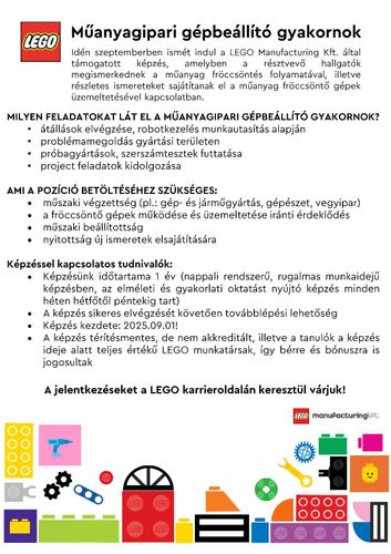 Műanyagipari gépbeállító gyakornok képzés